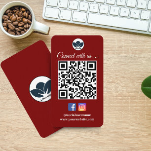 Scan to Connect Business Card   Instagram Facebook