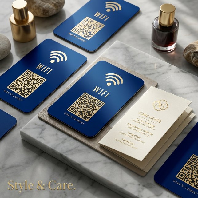 Scan to Connect Navy WiFi Magnet with QR Code (Scan to Connect Navy WiFi Magnet with QR Code)