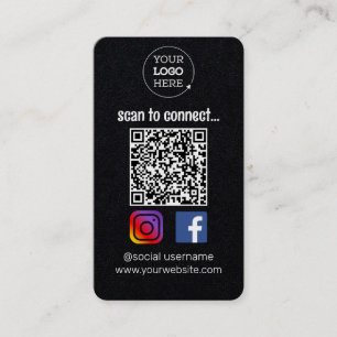 Scan To Connect   Social Media QR Code Business Card