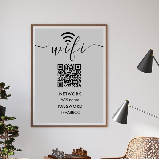 Scan to Connect Wifi Network QR Code Minimalist Poster (Creator Uploaded)