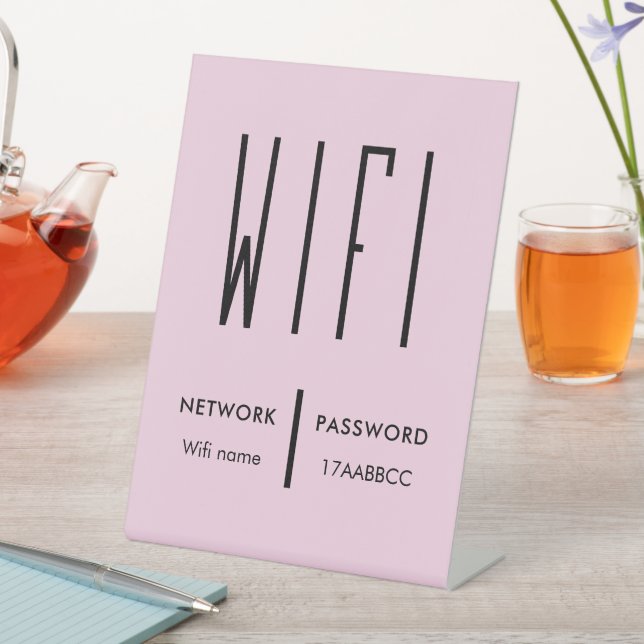 Scan to Connect Wifi Network QR Code Wifi Password Pedestal Sign (In SItu)