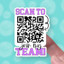 Scan to Join My Team Purple QR Code Small Business