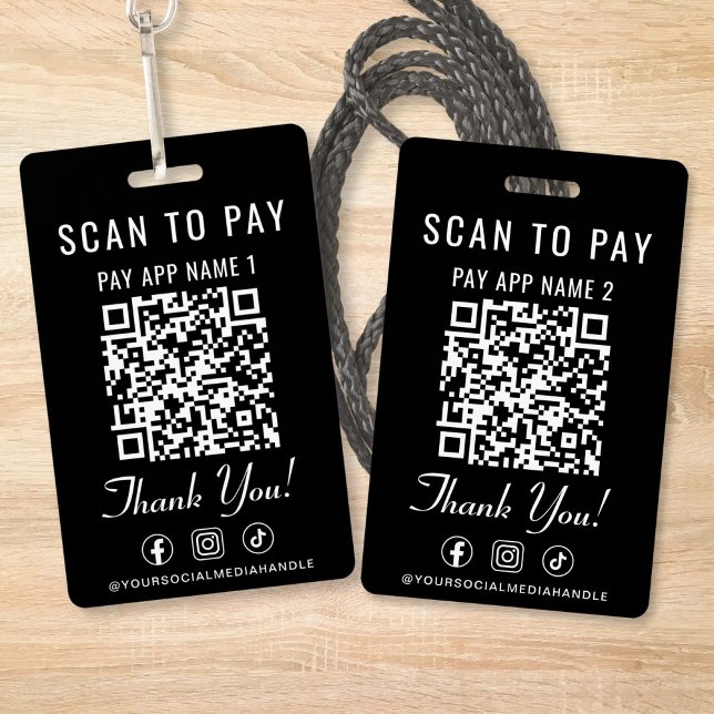 Scan to Pay 2 Payment QR Codes Social Media ID Badge (Scan to Pay 2 Payment QR Codes Social Media Badge)