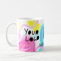 Scan to pay add Q R business logo rainbow watercol