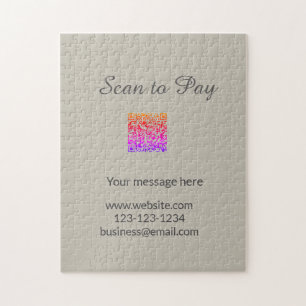 scan to pay Add QR logo website email business sho Jigsaw Puzzle