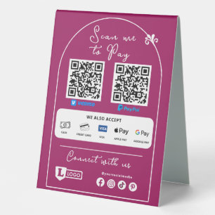 Scan To Pay Business Sign   Logo Scannable QR code