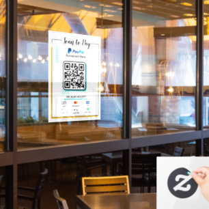 Scan to Pay Business Sign   Paypal QR Code Payment