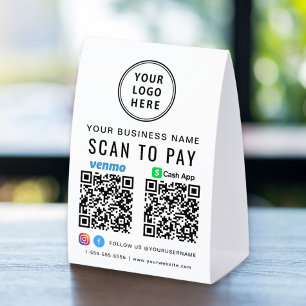 Scan to Pay Logo CashApp Venmo QR Codes