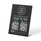 Scan to Pay Logo CashApp Venmo QR Codes Black