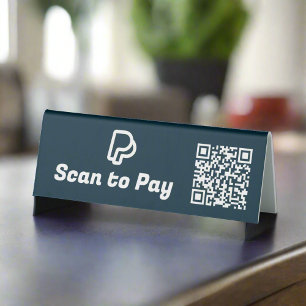 Scan To Pay PayPal Cashapp Contactless Navy Blue