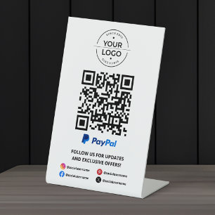 Scan to Pay PayPal QR Code Pedestal Sign