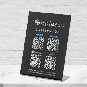 Scan to Pay Paypal Venmo CashApp Zelle QR Code  Pedestal Sign