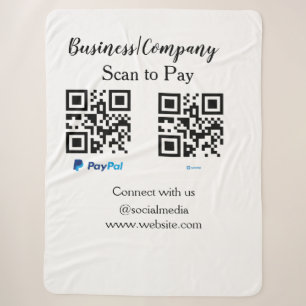 Scan to pay q r code paypal venmo add your website sherpa blanket