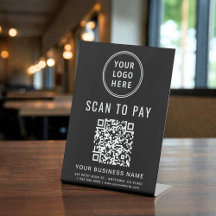 Scan to Pay QR Code Logo Black