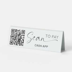 Scan To Pay QR Code Minimalist Black & White