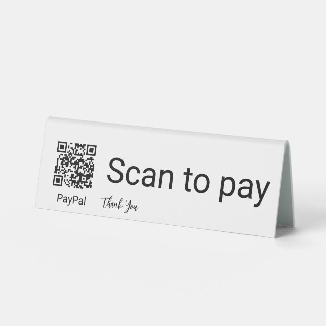 Scan to Pay QR Code Payment App Thank You Business (Front)