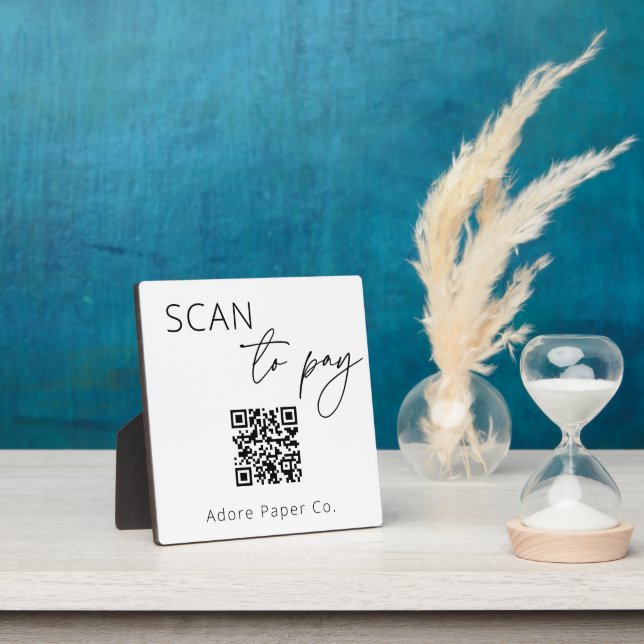 Scan to Pay QR Code Sign Plaque (Insitu)