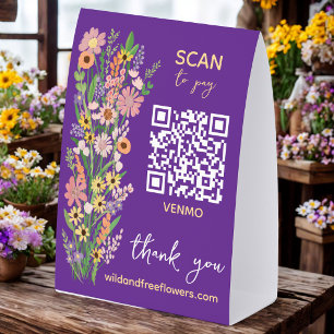 SCAN TO PAY QR Florist Handpainted Flowers Market