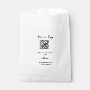 Scan to pay scan QR code add website email details Favour Bags