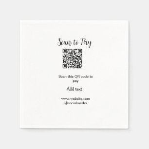 Scan to pay scan QR code add website email details Napkin