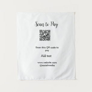 Scan to pay scan QR code add website email details Tapestry