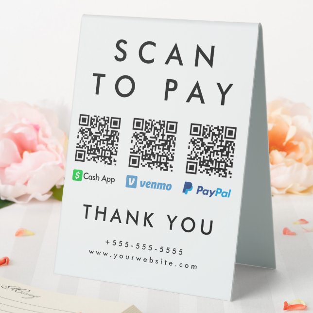 Scan to Pay Venmo Cash App Paypal Multi QR Code (In SItu (Wedding))