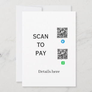 scan to pay venmo cashapp QR code details here nam Invitation