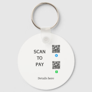 scan to pay venmo cashapp QR code details here nam Key Ring