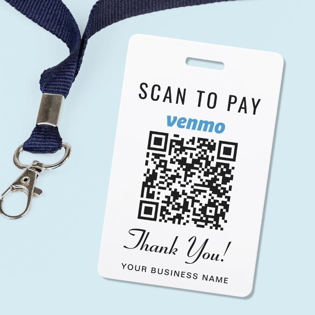 Scan to Pay Venmo QR Code ID Badge (Creator Uploaded)