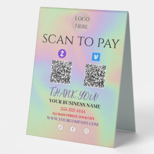 Scan To Pay Zelle Venmo QR code