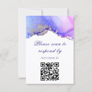 Scan to Respond Wedding RSVP Card