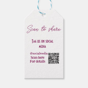 Scan to share tag us on social media QR code simpl