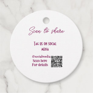 Scan to share tag us on social media QR code simpl