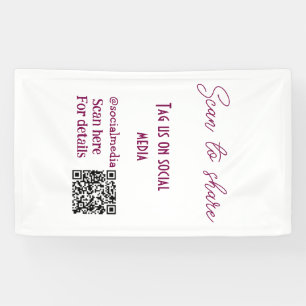 Scan to share tag us on social media QR code simpl Banner