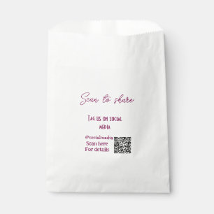 Scan to share tag us on social media QR code simpl Favour Bags