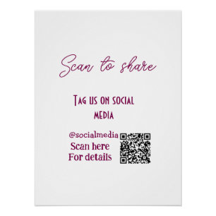 Scan to share tag us on social media QR code simpl Poster