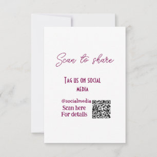Scan to share tag us on social media QR code simpl Thank You Card