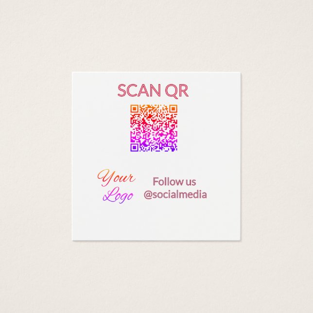 Scan to view menu resturant hotel QR Add logo text (Front)