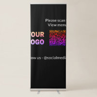 Scan to view menu resturant hotel QR Add logo text
