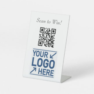 Scan to Win QR Tabletop Sign - fully customisable