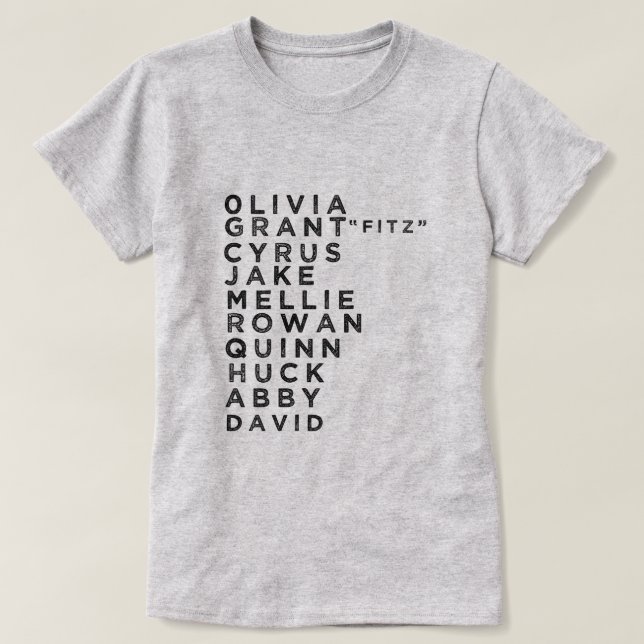 SCANDAL CHARACTER FAN T-SHIRT (Design Front)