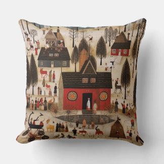 Scandanavian Folk Art Design Cushion