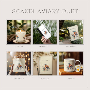 Scandi Aviary Duet, custom Ping Pong Paddle