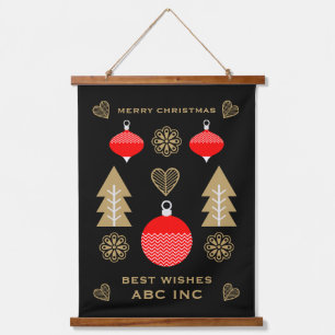Scandi Christmas Decor Corporate Business Hanging Tapestry