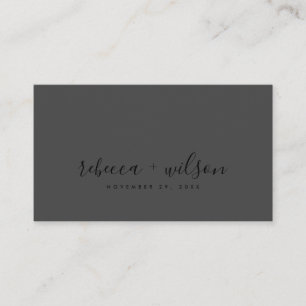 SCANDI CLEAN BLACK BLUSH MINIMAL WEDDING THANK YOU BUSINESS CARD