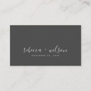 SCANDI CLEAN BLACK RUST MINIMAL WEDDING THANK YOU BUSINESS CARD
