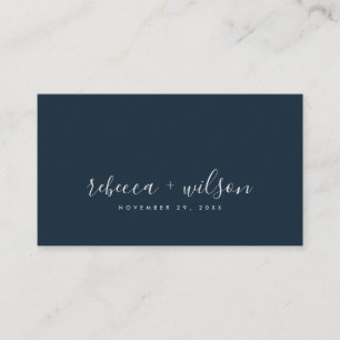 SCANDI CLEAN NAVY RUST MINIMAL WEDDING THANK YOU BUSINESS CARD