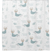Scandi Cute Dancing Mermaid Illustration Sea