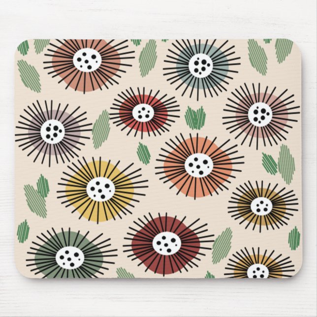 Scandi Flower Garden Mouse Mat (Front)