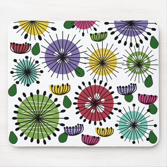 Scandi Flowers  Mouse Mat (Front)